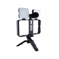 3G Mini tripod AY-49X-2 sa LED svetlima i mikrofonom crni