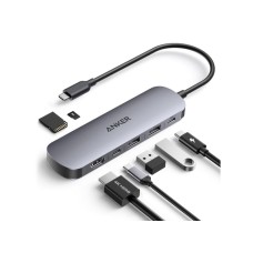 ANKER Nano USB-C Hub 7u1, sivi KON00445