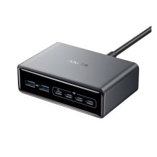 ANKER Prime 200W GaN stoni brzi punjač, 6-portova (4x USB-C i 2x USB-A) srebrni