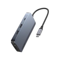 ANKER USB-C Data Hub, 8u1, Triple Display, PD 85W doking stanica siva
