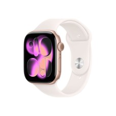 APPLE Watch S11 Cellular 46mm Rose Gold Aluminium Case with Light Blush Sport Band - M/L (mfcg4rk/a)