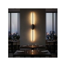 BBLINK Crna zidna LED lampa 12W 3000K IP20 1m