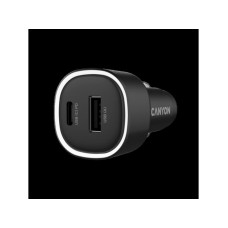 CANYON Car charger OnDrive 85 PD 85W USB-A+USB-C Black