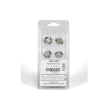 Chessex Kockice - Polyhedral - Solid Metal Silver (7) Chessex Kockice - Polyhedral - Solid Metal Silver (7)