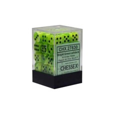 Chessex Kockice - Vortex - Bright Green & Black 12mm (36) Chessex Kockice - Vortex - Bright Green & Black 12mm (36)