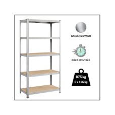 EPRO Metalna montažna polica Standard 180x90x35cm, metal-drvo, 875kg (5x175kg)