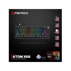 FANTECH Tastatura Mehanicka Gaming MK614 Atom x66 Retro crna (ice apricot switch) FANTECH Tastatura Mehanicka Gaming MK614 Atom x66 Retro crna (ice apricot switch)