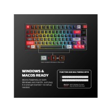 FANTECH Tastatura Mehanička Gaming MK917 RGB Atom PRO79 Wireless crna (Red switch) FANTECH Tastatura Mehanička Gaming MK917 RGB Atom PRO79 Wireless crna (Red switch)