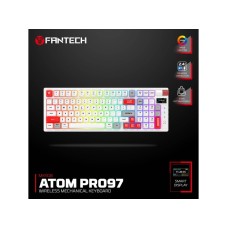 FANTECH Tastatura Mehanicka Gaming MK918 RGB Atom PRO97 Wireless bela (Red switch) FANTECH Tastatura Mehanicka Gaming MK918 RGB Atom PRO97 Wireless bela (Red switch)