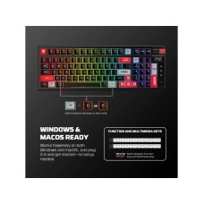FANTECH Tastatura Mehanička Gaming MK918 RGB Atom PRO97 Wireless crna (Red switch) FANTECH Tastatura Mehanička Gaming MK918 RGB Atom PRO97 Wireless crna (Red switch)