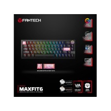 FANTECH Tastatura Mehanička Gaming MK920 RGB Maxfit 6 Wireless black (White switch) FANTECH Tastatura Mehanička Gaming MK920 RGB Maxfit 6 Wireless black (White switch)