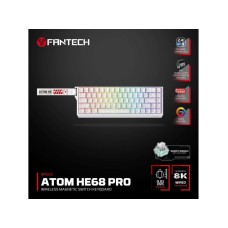 FANTECH Tastatura Wired Magnetic Gaming MK922 Atom HE68 Pro Topo bela (emerald switch) FANTECH Tastatura Wired Magnetic Gaming MK922 Atom HE68 Pro Topo bela (emerald switch)
