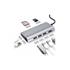 FAST ASIA Adapter-konvertor TIP C na 3xUSB3.0+HDMI 4K+2xSD/MICRO+RJ45+TIP C FAST ASIA Adapter-konvertor TIP C na 3xUSB3.0+HDMI 4K+2xSD/MICRO+RJ45+TIP C