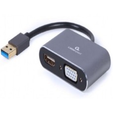 GEMBIRD A-USB3-HDMIVGA-01 USB to HDMI + VGA display adapter, space grey 42547 GEMBIRD A-USB3-HDMIVGA-01 USB to HDMI + VGA display adapter, space grey 42547