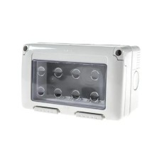 GEWISS GW27044 vodonepropusno kućište za sistemske uređaje - 4 banda - siva ral 7035 - ip55