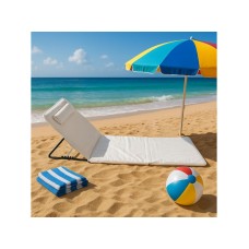 Lemon Planet Ležaljka sklopiva za plažu 140x39cm Bež LP-722000B