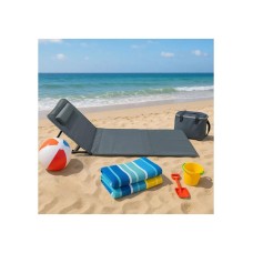 Lemon Planet Ležaljka sklopiva za plažu 140x39cm siva LP-722000S