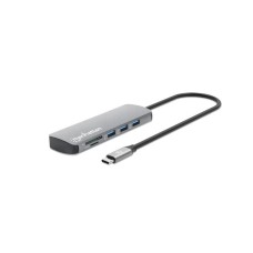 MANHATTAN Docking station 190459 9in1 USB-C - 1xHDMI/5xUSB/LAN/CR/PD 100W