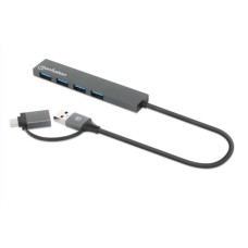 MANHATTAN USB-C/USB-A HUB 4port Manhattan 181006 4xUSB-A 3.2/5Gbps/Crni MANHATTAN USB-C/USB-A HUB 4port Manhattan 181006 4xUSB-A 3.2/5Gbps/Crni