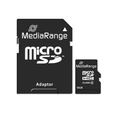 MEDIARANGE Memorijska kartica MicroSDHC 16GB MR958 + SD adapter C10 MEDIARANGE Memorijska kartica MicroSDHC 16GB MR958 + SD adapter C10