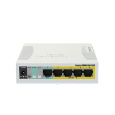 MIKROTIK RB260GSP, Switch, CSS106-1G-4P-1S, 5x RJ45 1000Mb/s, 1x SFP, 4x Passive PoE (55) MIKROTIK RB260GSP, Switch, CSS106-1G-4P-1S, 5x RJ45 1000Mb/s, 1x SFP, 4x Passive PoE (55)