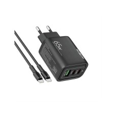 MOXOM MX-HC158 QC3.0 65W Type-C na Type-C punjač crni MOXOM MX-HC158 QC3.0 65W Type-C na Type-C punjač crni