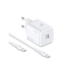 MOXOM MX-HC164 PD 20W Type-C na Type-C punjač beli MOXOM MX-HC164 PD 20W Type-C na Type-C punjač beli