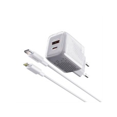 MOXOM MX-HC206 18W Fast PD 20W Type C na lightning punjač sivi MOXOM MX-HC206 18W Fast PD 20W Type C na lightning punjač sivi