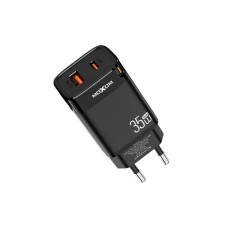 MOXOM MX-HC242 35W PD Type C + USB kućište punjača crno MOXOM MX-HC242 35W PD Type C + USB kućište punjača crno