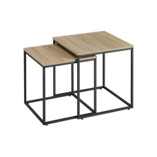 Oskar Kvadratni sto za kafu, 2 komada -sonoma oak / black nogare Oskar Kvadratni sto za kafu, 2 komada -sonoma oak / black nogare