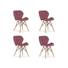 Oskar LAGO stolica od somota - set 4komada roze