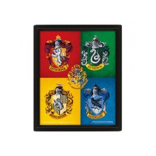 Pyramid International Harry Potter (Colourful Crests) - Framed Pyramid International Harry Potter (Colourful Crests) - Framed