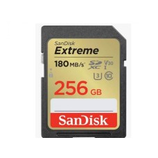 SANDISK SDXC 256GB Extreme, 180MB/s UHS-I Class10 U3 V30 SANDISK SDXC 256GB Extreme, 180MB/s UHS-I Class10 U3 V30
