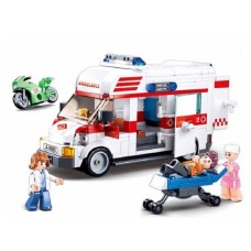 SLUBAN Kocke, ambulantno vozilo sa figurama 328kom (A072636) SLUBAN Kocke, ambulantno vozilo sa figurama 328kom (A072636)
