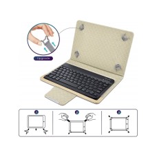 3G Torbica sa Bluetooth Tastaturom Leather za Tablet 11'' Univerzalna zlatna(206500)