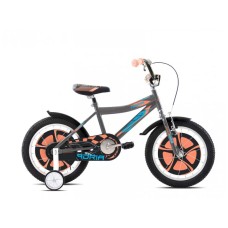 ADRIA BMX 16''HT ROCKER sivo-oranz