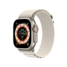 APPLE Watch Ultra Cellular, 49mm Titanium Case with Starlight Alpine Loop - Large(mqft3se/a)