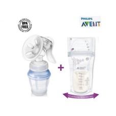 AVENT PUMPICA ZA IZMAZANJE NATURAL + KESICE ZA ODLAGANJE MLEKA 3180