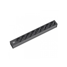 BACHMANN PDU Basic PVC 19''1U, 8xšuko,16A, kabl 2m,crna