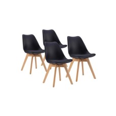 Bolzz Napoli set 4 stolice Black