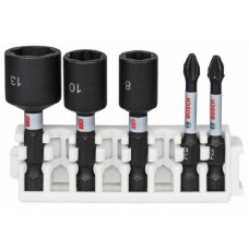BOSCH Impact Control set bitova odvrtača i nasadnih ključeva, 5-delni 2608522350
