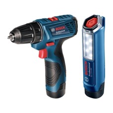 BOSCH plavi alat Kombinovani komplet: GSR 120-LI + GLI 12V-300 + 2 x GBA 12V 2.0Ah + GAL 1210 CV u koferu za nošenje 06019G8004