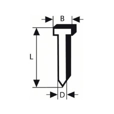 BOSCH Ravni ekser sa upuštenom glavom SK64 20G, 63 mm pocinkovana