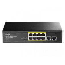 CUDY FS1010P 8-Port 10/100M PoE+ Switch with 2 Uplink Ports