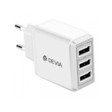 DEVIA Adapter smart 3 USB beli