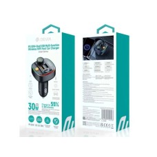 DEVIA Auto punjač Smart PD 30W, Dual USB, Bluetooth, MP3, Crni