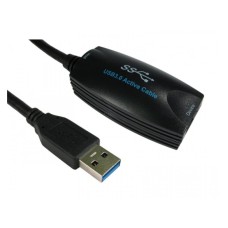 E-GREEN Kabl sa pojačivačem 3.0 USB A (M) - USB A (F) 5m crni