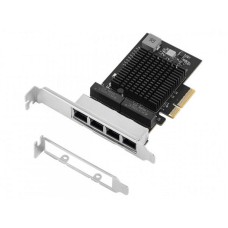 E-GREEN PCI-Express kontroler 4-port 2.5 Gigabit Ethernet (Realtek 8125B)