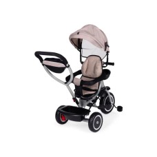ECO TOYS 2u1 tricikl sa rotirajuim sedistem i sklopivom tendom Beige, ECOTOYS
