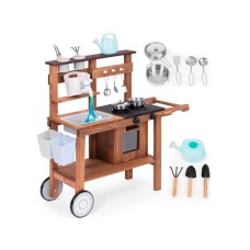 ECO TOYS Spoljna drvena kuhinja sa dodacima za igru u pesku i blatu 04 ECO TOYS Spoljna drvena kuhinja sa dodacima za igru u pesku i blatu 04
